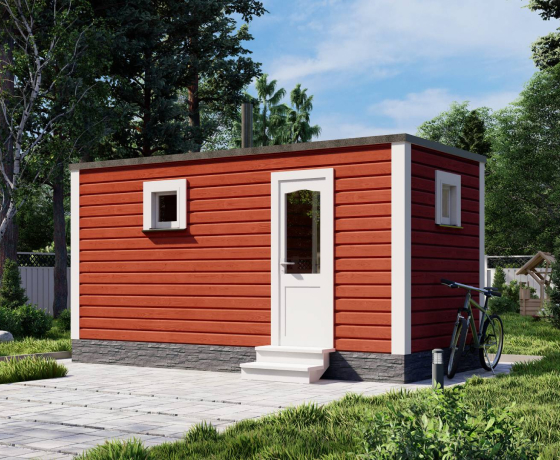 Фото коричневой бытовки.